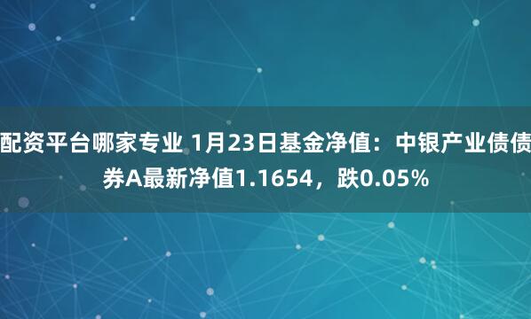 配资平台哪家专业 1月23日基金净值：中银产业债债券A最新净值1.1654，跌0.05%