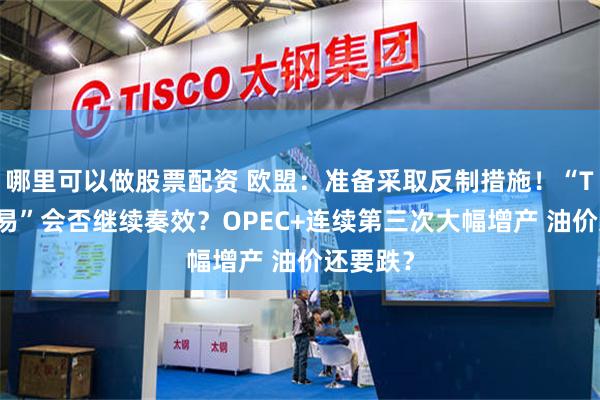 哪里可以做股票配资 欧盟:准备采取反制措施!“TACO交易”会否继续奏效?OPEC+连续第三次大幅增产 油价还要跌?