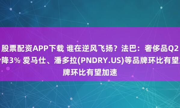 股票配资APP下载 谁在逆风飞扬?法巴:奢侈品Q2遇冷降3% 爱马仕、潘多拉(PNDRY.US)等品牌环比有望加速